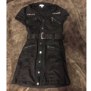 Goth military style dress